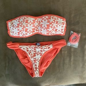 Aerie Strapless Bikini Set (read description for size)